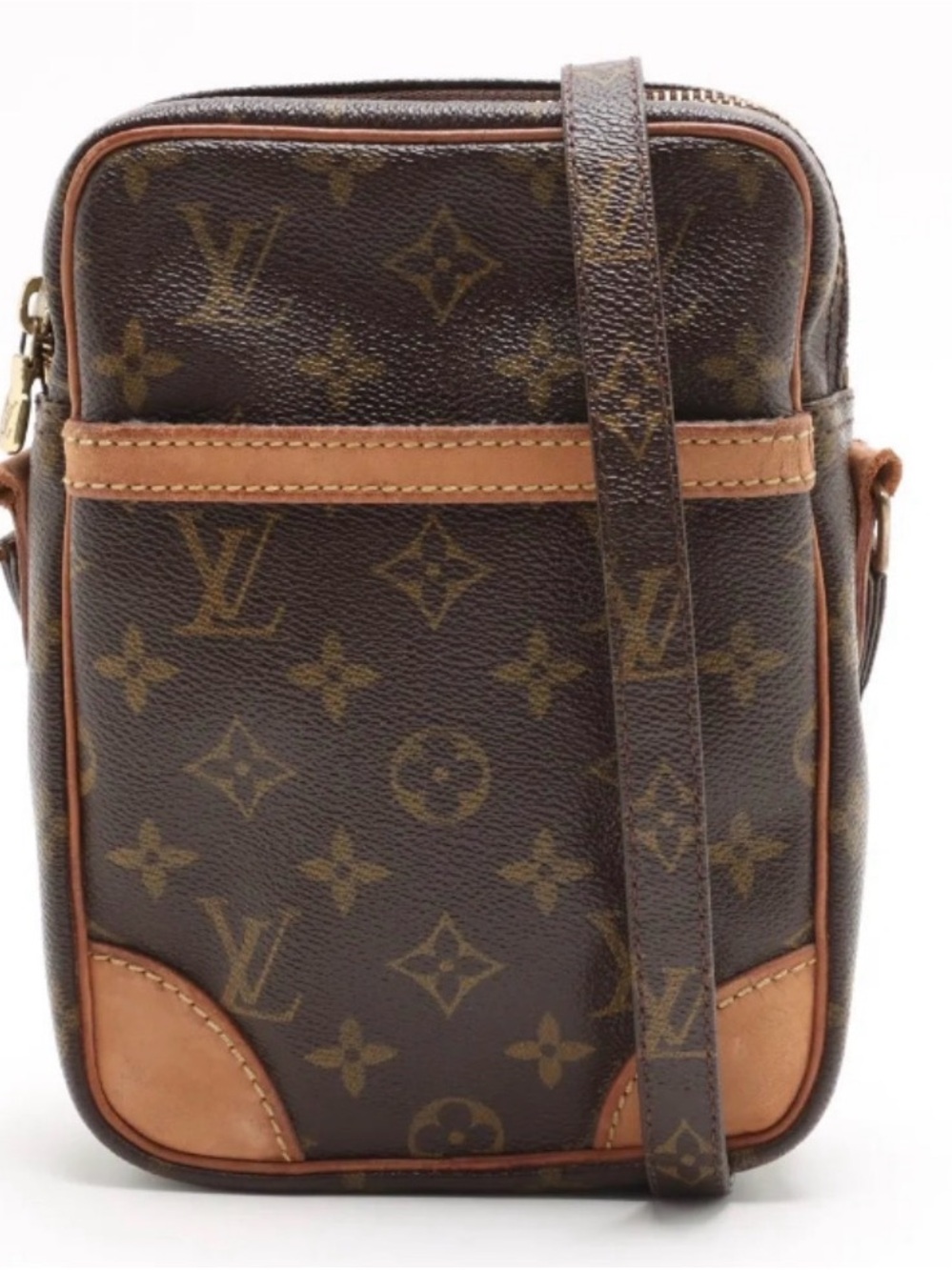 LOUIS VUITTON Danube Shoulder Bag Monogram Leather
